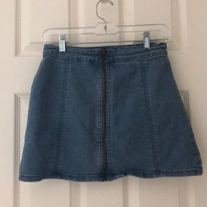 Forever 21 Zip-Up Jean Skirt